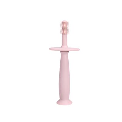 China Hot Selling Products Baby Silicone Tooth Latex Toothbrush 360 Degree Rotary Cleaning Molar Stick Toothbrush 652969716523 for sale