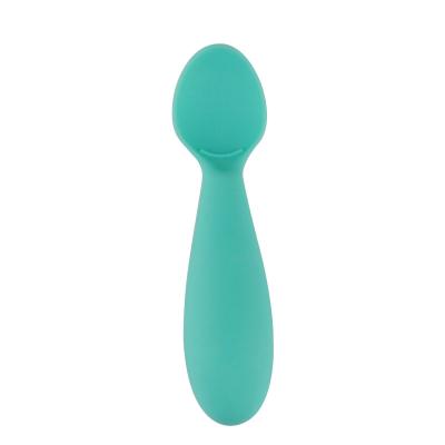 China Hot Children's Products Baby Food Grade Extra Feeding Silicone Soft Spoon for sale