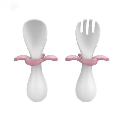 China Hot Selling Baby Training Silicone Baby Appliances Soft Silica Gel Food Grade Soft Baby Feeding Fork for sale