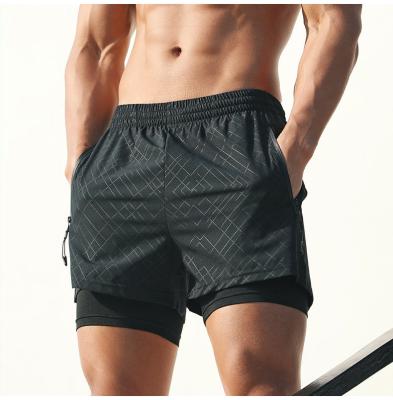 China Breathable Mesh Lined Quick Dry Gym Running Shorts Polyester Compression Sports Sports Men's Workout Shorts for sale