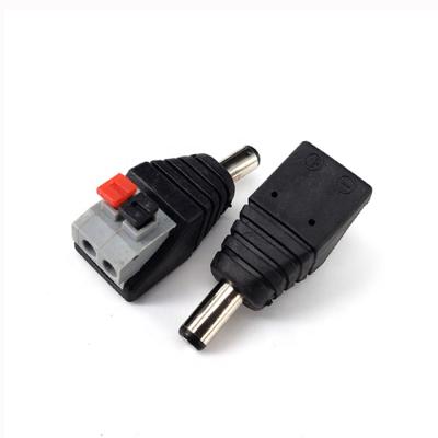 China Power New Product Explosion 5.5*2.1mm Black DC Connector Male Press Type for sale