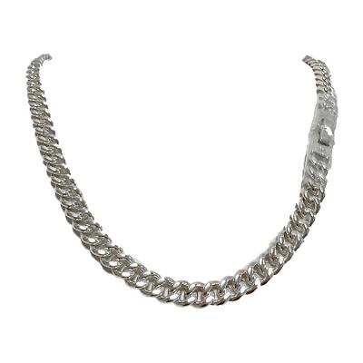 China Other Mens Cuban Link Chain Necklaces 925 Sterling Silver Women Chain Necklace for sale