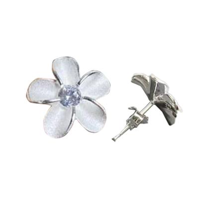 China Exquisite Flower Stud Earrings Custom Made TRENDY 925 Sterling Silver Stud Earrings for sale