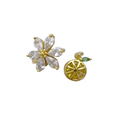 China Romantic Fine Jewelry Gold Plated Rings 925 Sterling Silver Flower Zircon Rings for sale