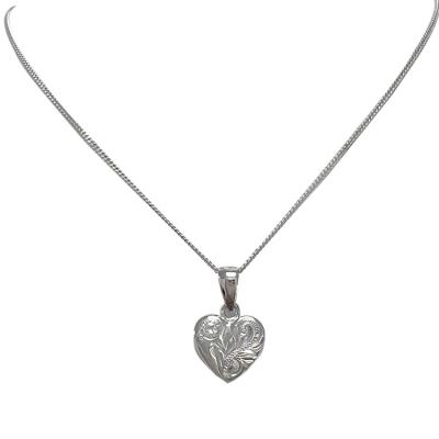 China Romantic Custom Pendant Necklace 925 Sterling Silver Love Heart Charm Pendant Necklace for sale