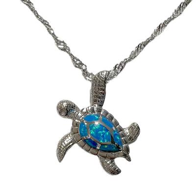 China Hiphop Custom 925 Silver Turtle Pendant Necklace Fine Jewelry Wild Sea Animal Pendant for sale