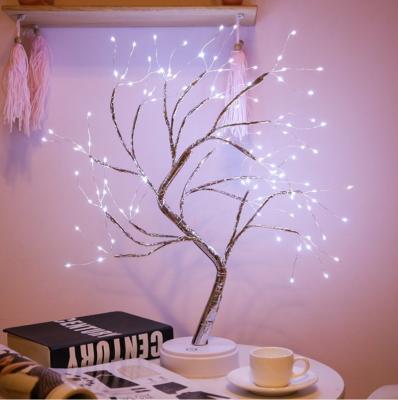 China 108 LED Twig Light Battery Led Twig Light Modern White Indoor Gold Twig Birch Tree Light Artificial Lights for sale