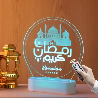 China 3d Night Light Led Lantern Room Decoration Ramadan 3d Night Light Moon Star Sky Usb Night Light for sale