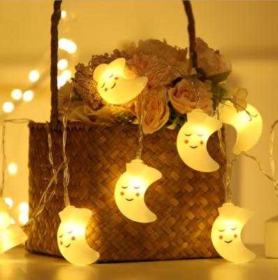 China Customized Residential Christmas Day String Lights Kids Room Star Moon Night Light Holiday Lighting for sale