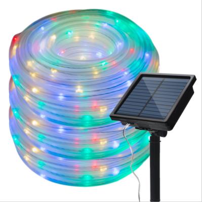 China 8 Modes 100 Led 12m Outdoor Garden Decoration Waterproof Copper Wire Led Solar String Lights for sale