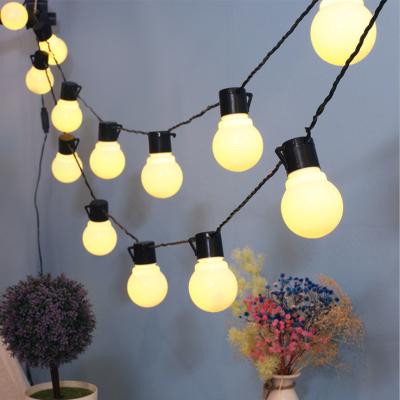 China 8 Patterns 8 Modes Outdoor Christmas Decoration 5m Garden Flashing Led Round Solar Bulb Ball String Light for sale