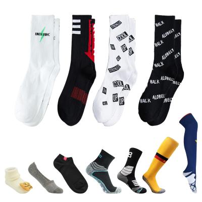 China Popular Factory Wholesale Sporty Street Logo Cotton Crew Socks Custom Design Socks for sale