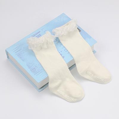 China Wholesale Good Quality Anti-skid Tendril Baby Lace Princess Dress Socks Over The Knee for sale