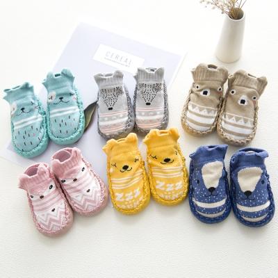 China New Viable Fashion Baby Boy Girls Toddlers Animal Non Slip Indoor Socks Slipper Shoes for sale