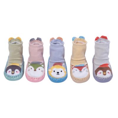 China China factory viable OEM jars unisex baby toddlers crew fashional cartoon non slip shoe socks for sale