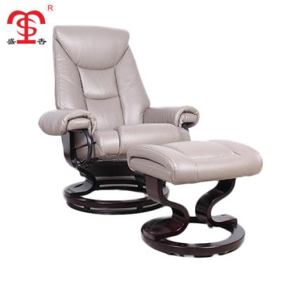 China Reclining European Style Furniture Single Seat Recline Chair With Stool for sale