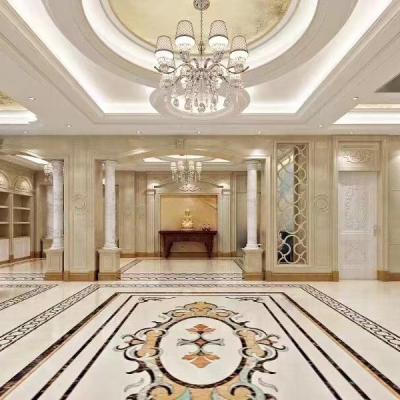 China Modern Factory Directly Supply Mosaic Luxury Gold Marble Medallion for sale