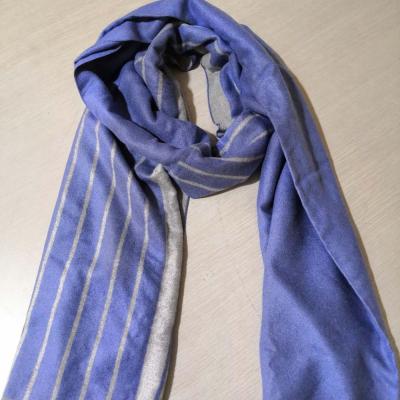 China Newest Wholesale Scarf OEM With Blue And Gray Square Style Women Bamboo Scarf Shawl for sale