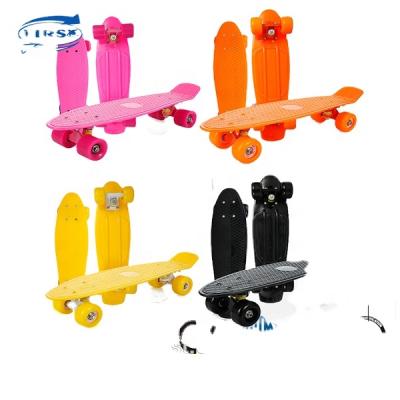 China Kid Professional Plastic Fish Bone Hand Skateboard With Truck And Alu Alloy Skateboard Wheels for sale