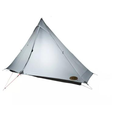 China TC luxury high quality pure cotton texture twill texture anti water camping large family camp canvas outdoor hunting tent for sale