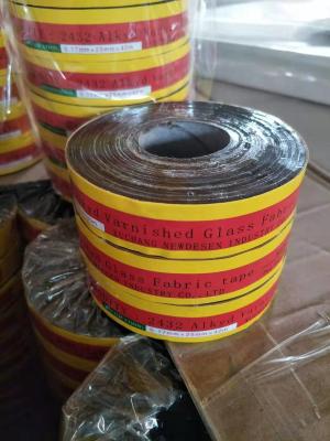 China ALKYD FIBERGLASS INSULATION VARNISH TAPE 2432 IS USED HAND WINDING COIL for sale