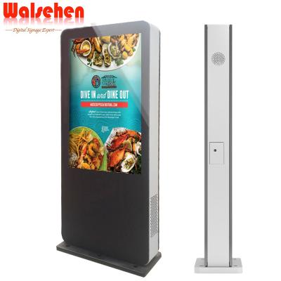 China Outdoor 65 Free Standing LCD Advertising Display Poster Kiosk With LED Backlight Screen for sale