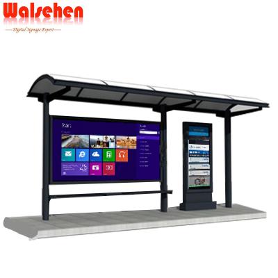 China Outdoor LCD Advertising Display Digital Signage For Bus Stop Shelter for sale