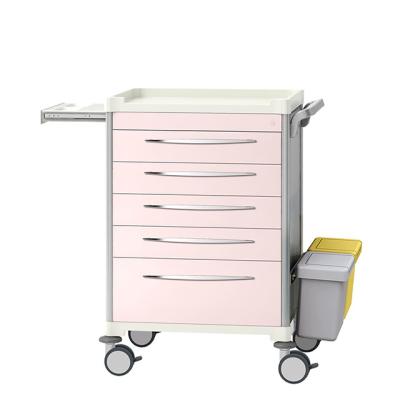 China Best Medicine Storage and Transport Solution Caster Wheels Hospital Carts 4 Drawer Medicine Cart for sale