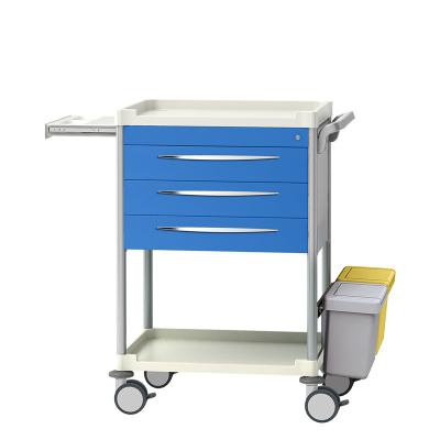 China Best new design medicine storage and transportation solution wholesale price medical emergency trolley hospital trolley crash cart for sale