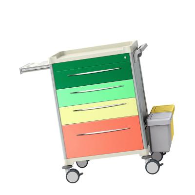 China Best medical trolley medicine storage and transportation solution china medical cart manufacturing high quality medical trolley hospital cart crash for sale