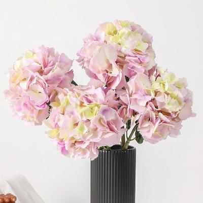 China Single hydrangea the Nordic wedding hydrangea tis edge bud branch simulation hydrangea flower photography background wall natural touch for sale