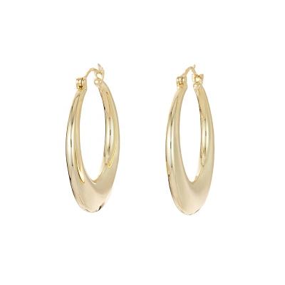 China China Wholesale TRENDY Classic Circle Brass Big Hoop Earrings For Women for sale