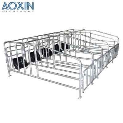 China Galvanized Farms Pig Farm Equipment Steel Pipe Sow Placing Fence Gestation Cage For Sale for sale