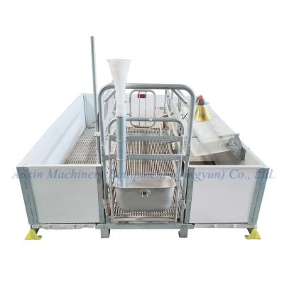 China Easy Install Livestock Machinery European Standard Sow Pen Farrowing Crate With Open Heater Incubator for sale