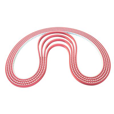 China Heat Resistant/Aging Proof/Waterproof/Oil Resistant Wear-Resistance Red Rubber Coated PU Strap For Glass Grading Machines for sale