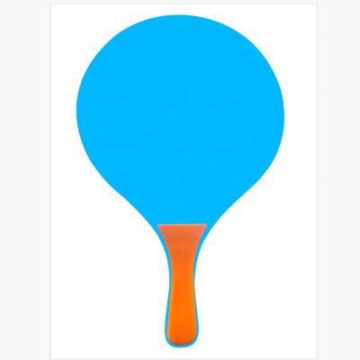 China New PVC beach paddle set set wooden blue tennis racket+orange PVC handle with 2 rackets 2 balls and mesh tpr bag PA005 for sale