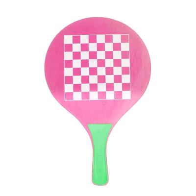 China Fashion Customized High Quality Beach Rackets Fashion Factory Factory Wooden Paddle Racket, Pink AB Beach Rackets for sale