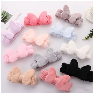 China Korean Style/Simple Sharpening Newer Style Big Butterfly Headband Hair Accessories Korean Cotton Kids Cute And Playful Wash Face Headbands for sale