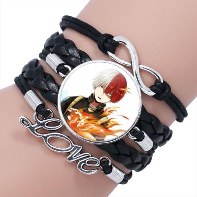 China Japanese Anime Hiphop My Time Gem Multilayer Bracelet Student Jewelry Hero Academia for sale