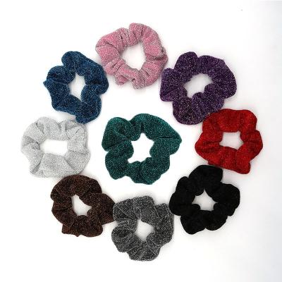 China Modern Women Shape Elastic Hair Bands Form Sequin Gradient Hair Tie Ponytail Holders for sale