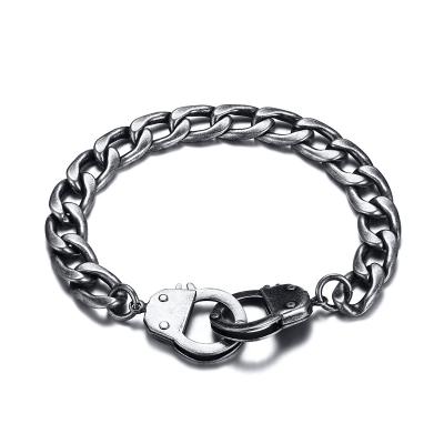 China 2O21 Korea Style Men's Fashionable Stainless Steel Bracelet Handcuff Bracelet For Men for sale