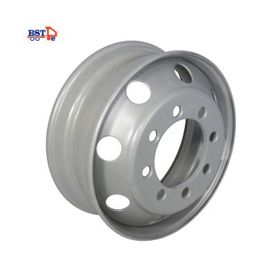 China High quality 8.25/9.00*22.5 hole wheel steel rims of trailer parts 10 parts for sale