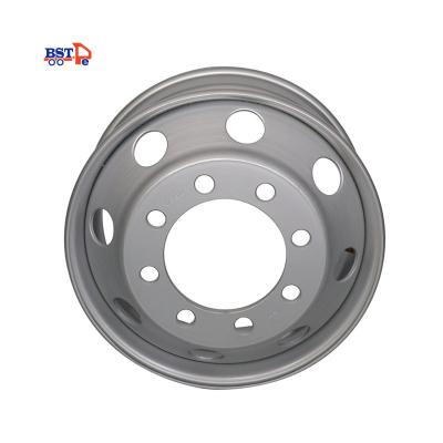 China Steel Trailer Parts Wheel Rim With Steel For Heavy Duty Truck for sale