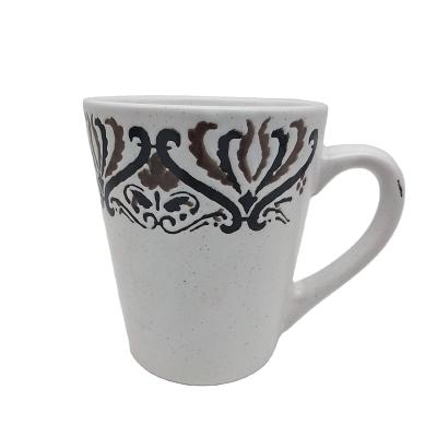 China Sustainable Hot Selling 14oz Coffee/Milk/Water Mug Decorative Ceramic Stock for sale