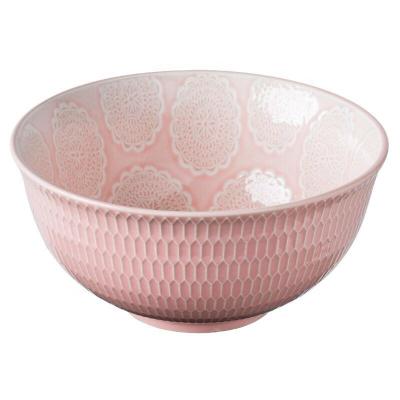 China Cheap viable hot sale 4 inch 6 inch 7 inch 8 inch decal embossed large ceramic bowl stock with decoration for sale