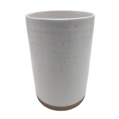 China Viable Hot Sale Wholesale Sesame Stain Glaze White Ceramic Pot for sale