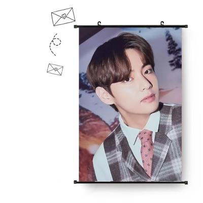 China Wholesale KPOP KPOP Idol Bangtan Boys 2021 Holiday Small Photo Hanging Picture Collection Wishes Tapestry Fabric Poster for sale