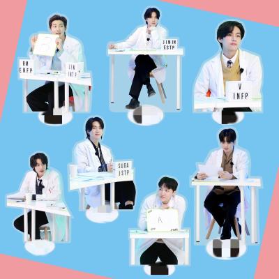 China Wholesale South Korean Lab Clear Plastic Standee MBTI Boys Bangtan Group Kpop Acrylic Stand for sale