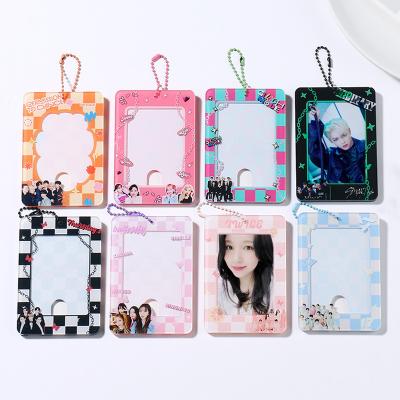 China Aespa Enhypen Idol Kpop Acrylic Cards Case Twice Straykids Blackpink Bangtan Wholesale South Korean Boys Plastic Holder for sale