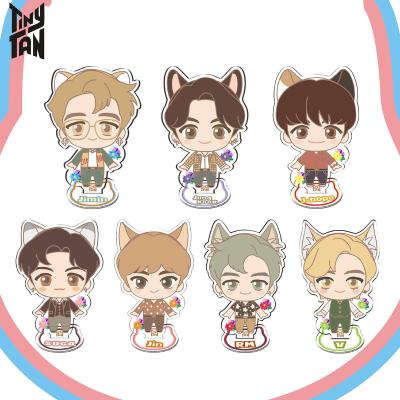 China TinyTAN South Korean Wholesale Clear Standee Dynamite Boys Bangtan Cartoon Group Kpop Acrylic Stand for sale